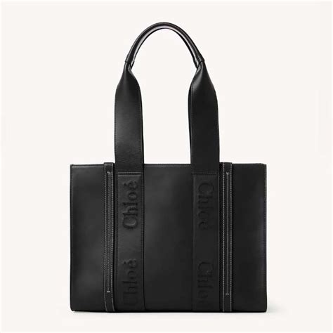 chloe black tote bag|chloe black bags for women.